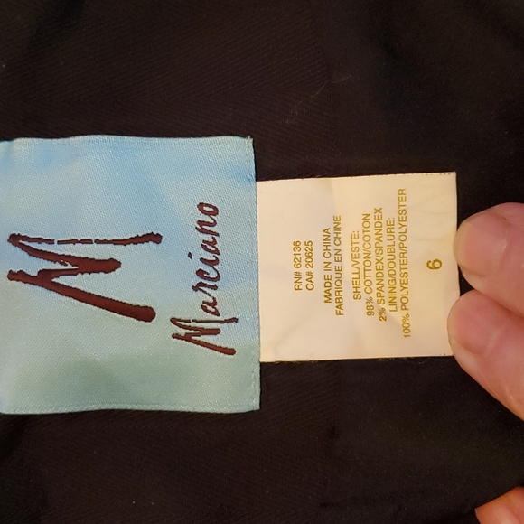 Marciano Black Cropped Tuxedo Vest Size 6 - Picture 6 of 8